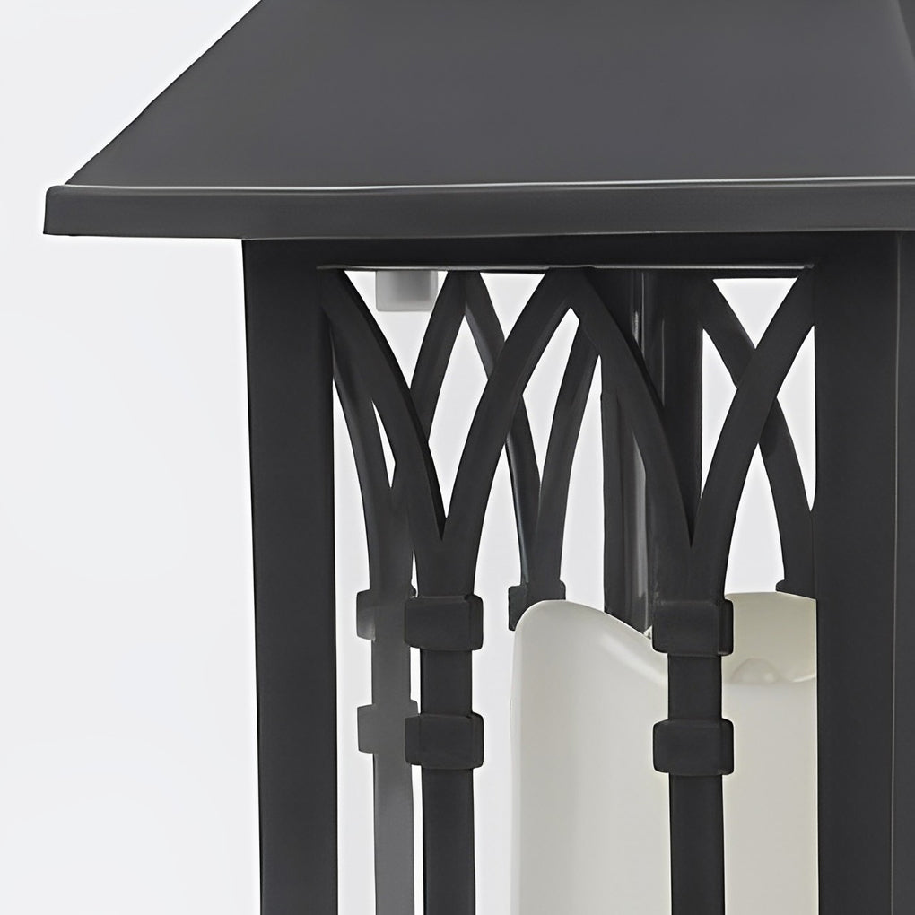 Belford Candlestick Solar Lantern Black Dusk to Dawn