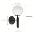 Horton Glass Globe Wall Sconce Polished Metal Semi Flush