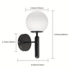 Horton Glass Globe Wall Sconce Polished Metal Semi Flush