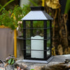 Belford Candlestick Solar Lantern Black Dusk to Dawn