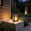 Belford Candlestick Solar Lantern Black Dusk to Dawn