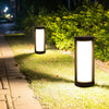 Eyam Cylinder Bollard Light Solar or Hardwired Path Light