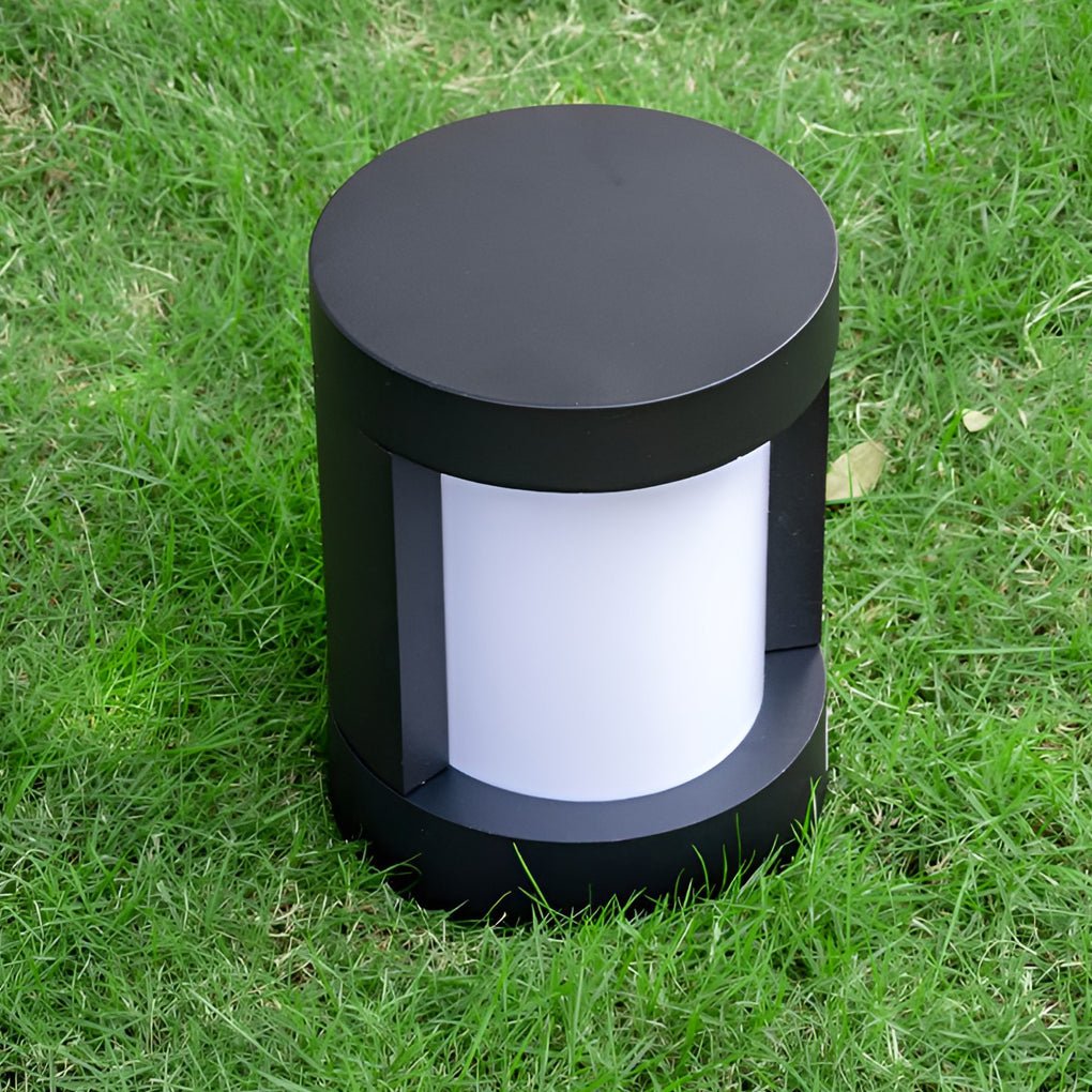 Eyam Cylinder Bollard Light Solar or Hardwired Path Light