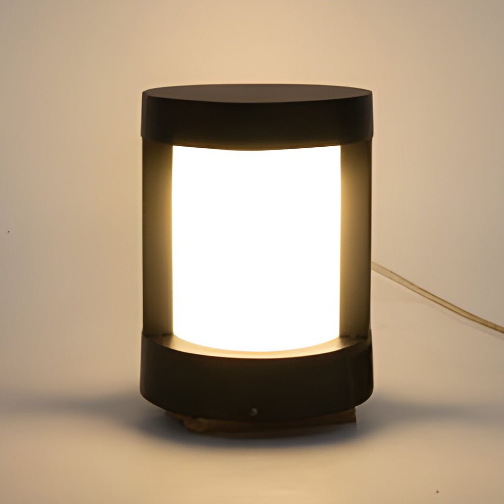 Eyam Cylinder Bollard Light Solar or Hardwired Path Light