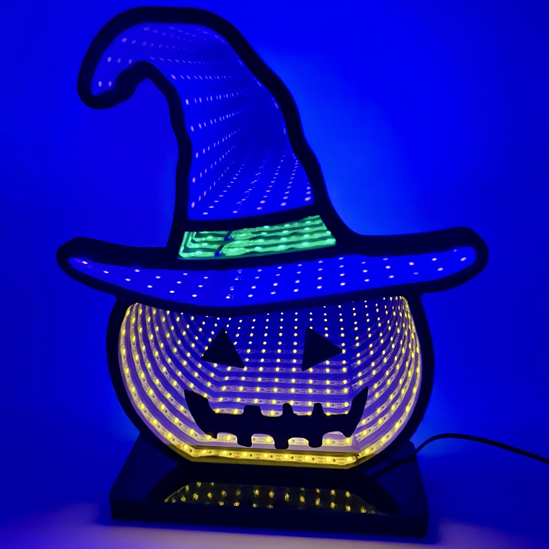 Bramwell Halloween Pumpkin Light Witch Hat LED Lamp
