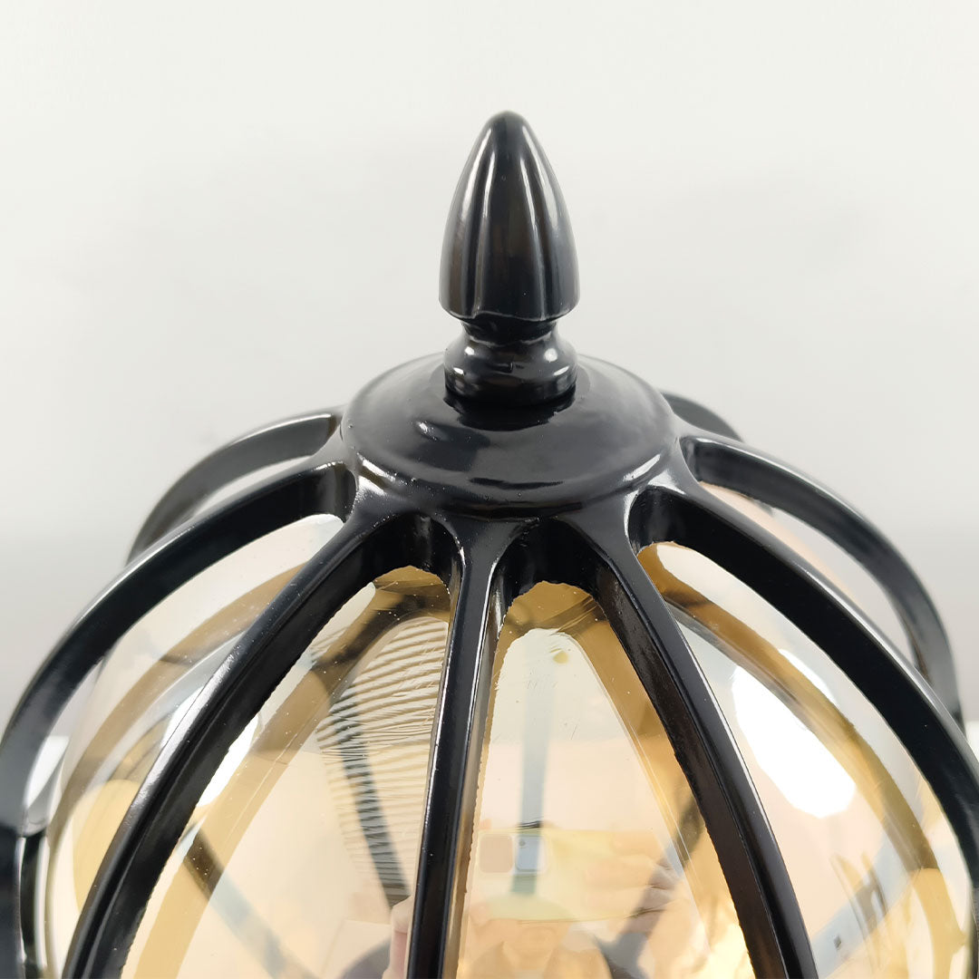 Masham Globe Pillar Light Clear Glass Retro Post Top Lamp