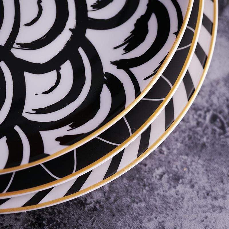 Euclid Dinner Plate Collection Six Patterned Designs