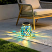 Wooler Mosaic Glass Solar Lights Set of 4 Garden Lanterns