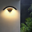 Warkworth Curved LED Porch Wall Light Black Downlight