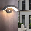 Warkworth Curved LED Porch Wall Light Black Downlight