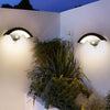 Warkworth Curved LED Porch Wall Light Black Downlight