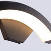 Warkworth Curved LED Porch Wall Light Black Downlight
