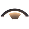 Warkworth Curved LED Porch Wall Light Black Downlight