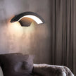 Warkworth Curved LED Porch Wall Light Black Downlight