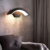 Warkworth Curved LED Porch Wall Light Black Downlight