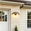 Warkworth Curved LED Porch Wall Light Black Downlight