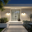 Warkworth Curved LED Porch Wall Light Black Downlight