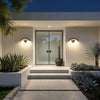 Warkworth Curved LED Porch Wall Light Black Downlight