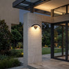 Warkworth Curved LED Porch Wall Light Black Downlight