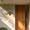 Warkworth Curved LED Porch Wall Light Black Downlight
