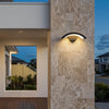 Warkworth Curved LED Porch Wall Light Black Downlight
