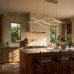 Buxton Wave LED Pendant Light Dimmable Metal Linear
