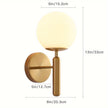 Horton Glass Globe Wall Sconce Polished Metal Semi Flush