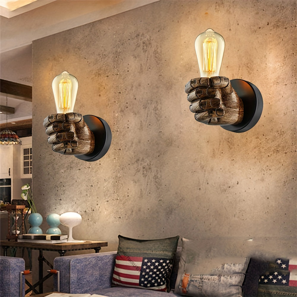 Grinton Hand Wall Lamp Sculptural Resin Sconce