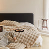 Sedgwick Faux Rabbit Fur Throw Blanket and Cushion