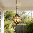 Tanfield Metal Orb Outdoor Pendant Light Globe Chain