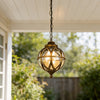 Tanfield Metal Orb Outdoor Pendant Light Globe Chain