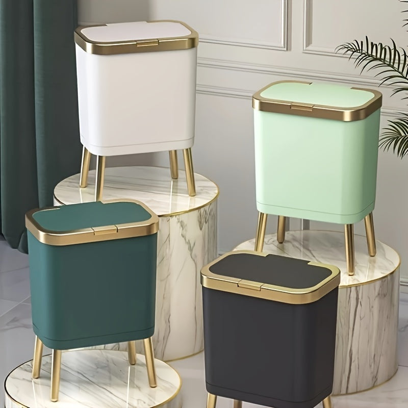 Kelham 15L Slim Waste Bin Odour Sealing Lid Raised Legs
