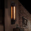 Chipping Industrial Wall Sconce Black Iron Linear Lamp