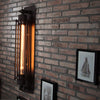 Chipping Industrial Wall Sconce Black Iron Linear Lamp