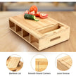 Cartmel Bamboo Chopping Board with Trays and Four Graters
