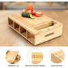 Cartmel Bamboo Chopping Board with Trays and Four Graters