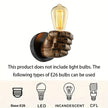 Grinton Hand Wall Lamp Sculptural Resin Sconce