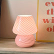 Ilkley Murano Style Glass Mushroom Lamp USB Dimmable