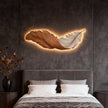 Grasmere Feather Wall Art Lamp LED Remote Dimmable Panel