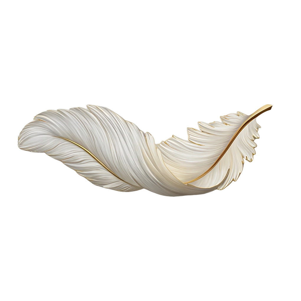 Grasmere Feather Wall Art Lamp LED Remote Dimmable Panel
