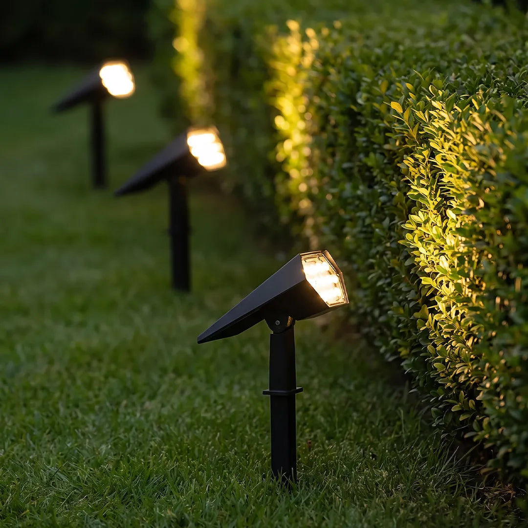 Beverley Solar Spike Spotlights Set of 2 Adjustable IP65