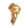 Helmsley Peacock Outdoor Wall Light Hand Painted IP55