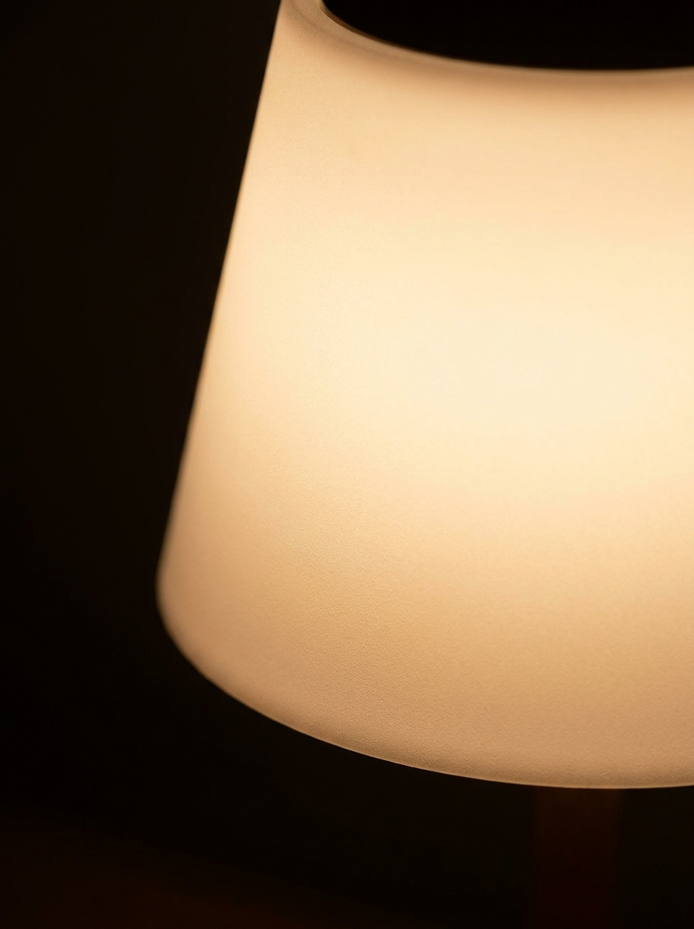 Close detail of the Halden shade dimmed low