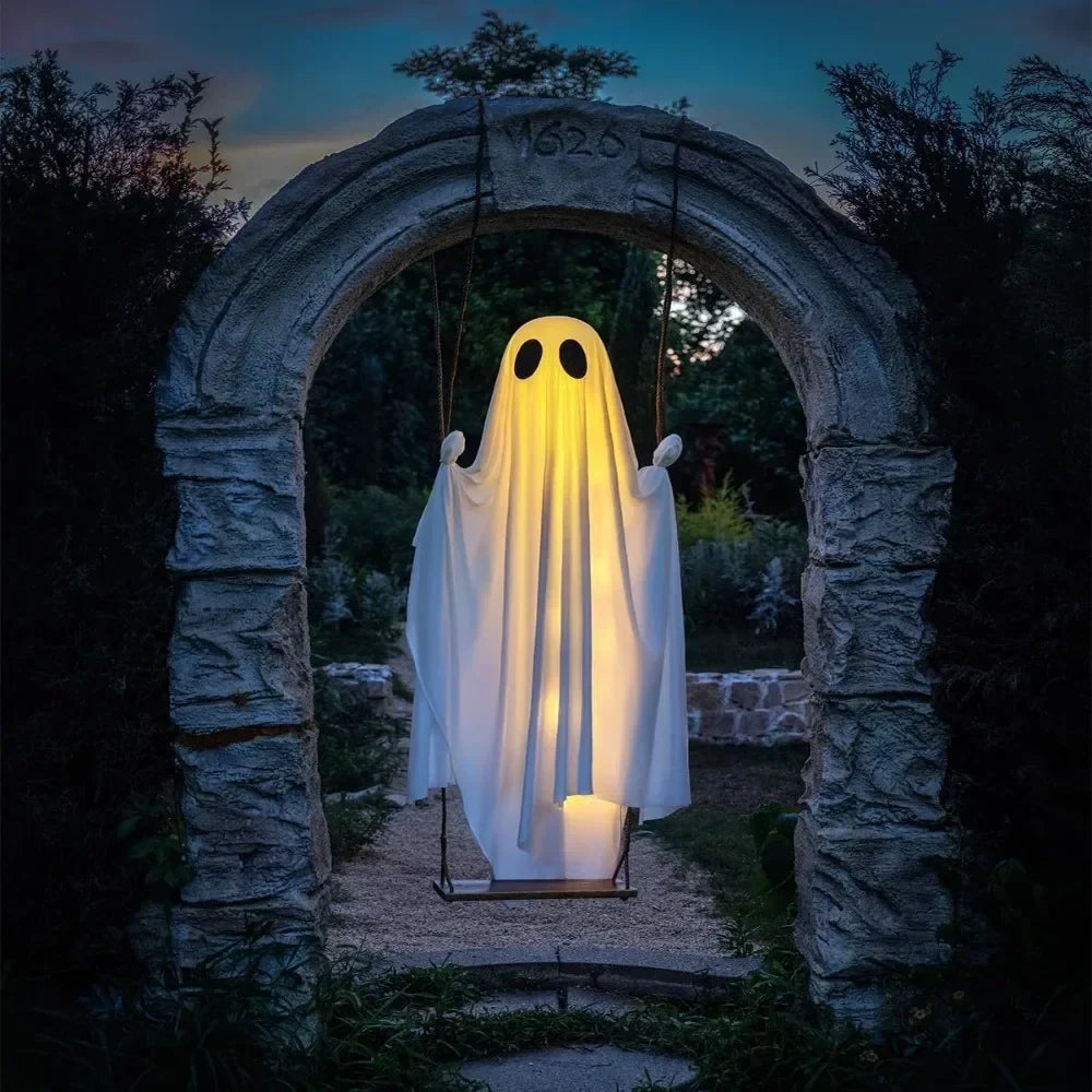 Shap Flying Ghost Swing Remote Control LED Halloween Decor