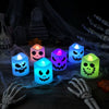 Tebay LED Pumpkin Tea Lights Flameless Halloween Candle Set