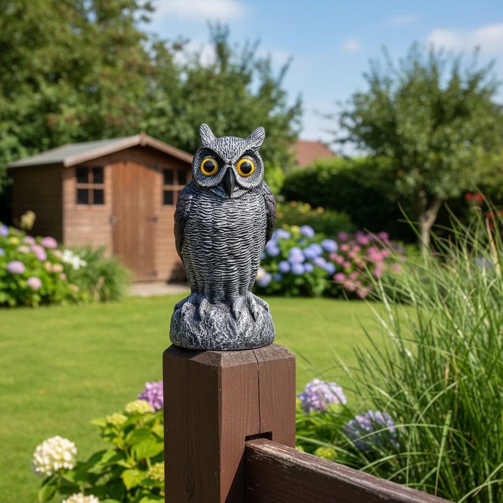 Orton Realistic Owl Garden Statue Halloween Yard Decoration