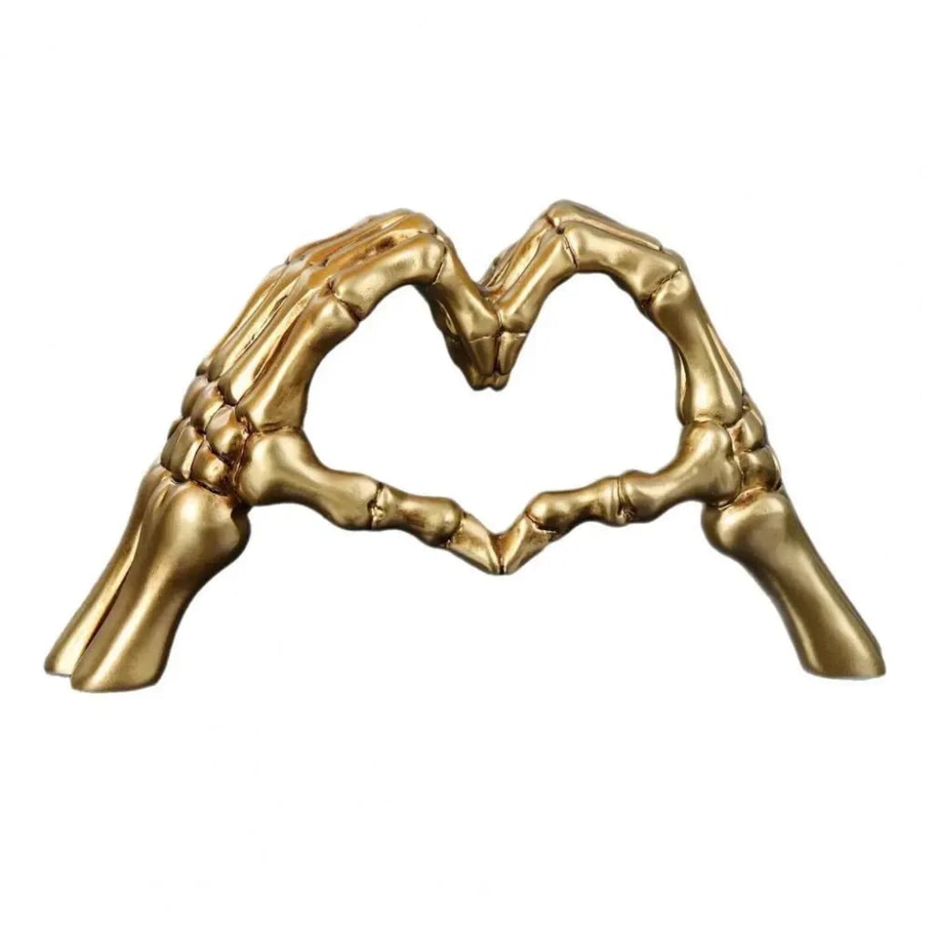 Crosby Skeleton Hand Heart Sculpture Gothic Halloween Decor