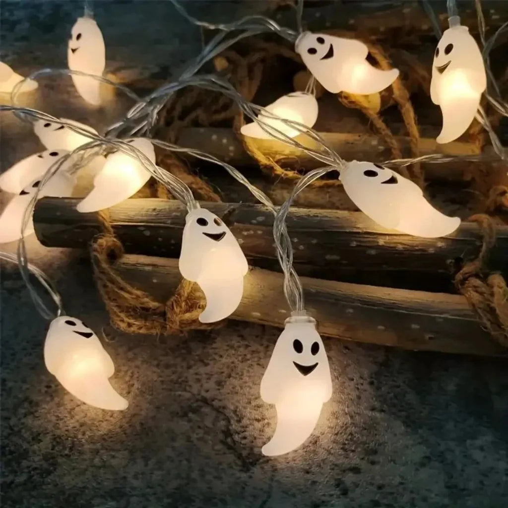 Brough Ghost String Lights Battery Operated Halloween LED