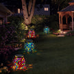 Wooler Mosaic Glass Solar Lights Set of 4 Garden Lanterns