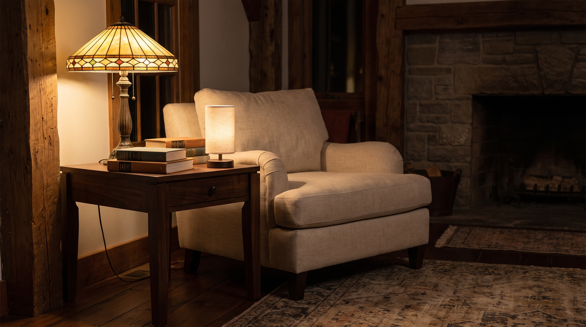 Reading corner at night